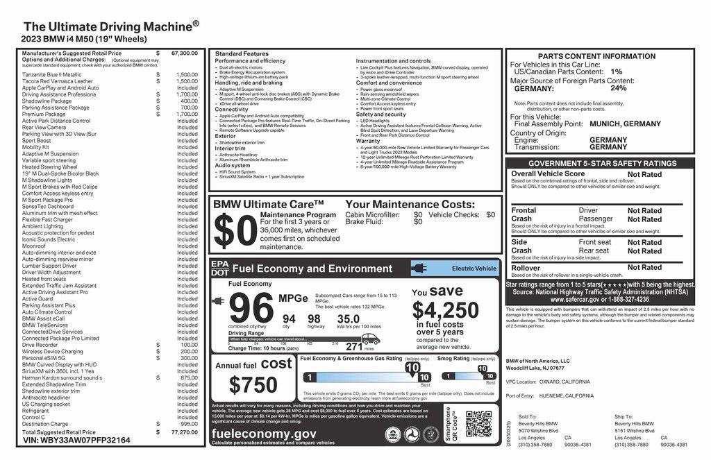 used 2023 BMW i4 Gran Coupe car, priced at $40,673