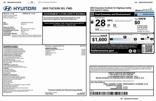 used 2023 Hyundai Tucson car, priced at $23,573