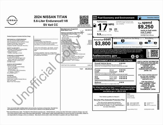 used 2024 Nissan Titan car, priced at $36,973