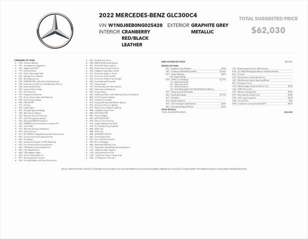 used 2022 Mercedes-Benz GLC 300 car, priced at $41,973