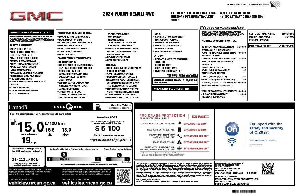 used 2024 GMC Yukon car, priced at $68,673