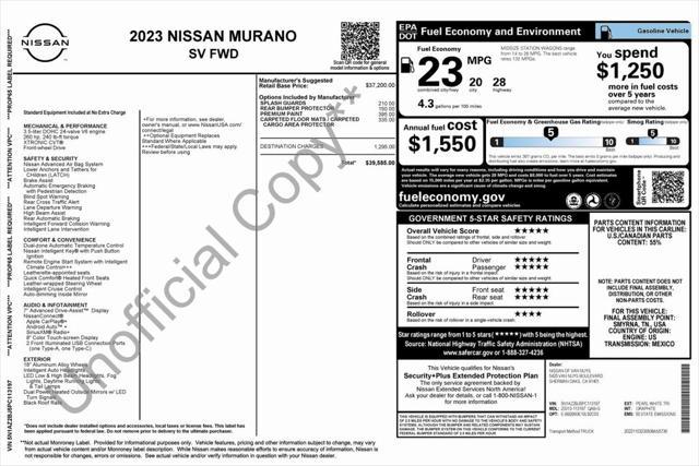 used 2023 Nissan Murano car, priced at $23,973