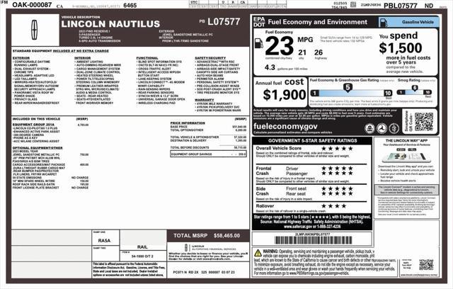 used 2023 Lincoln Nautilus car, priced at $37,973