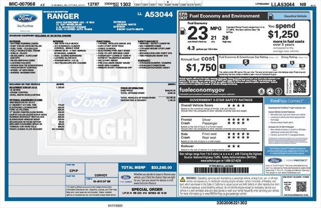 used 2020 Ford Ranger car, priced at $17,273