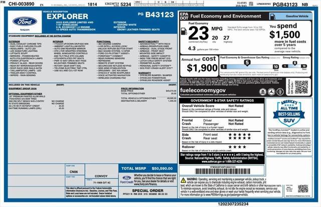 used 2023 Ford Explorer car, priced at $33,673