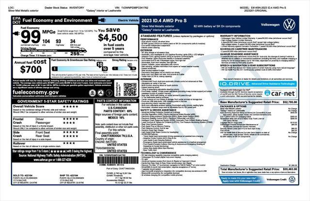 used 2023 Volkswagen ID.4 car, priced at $24,473