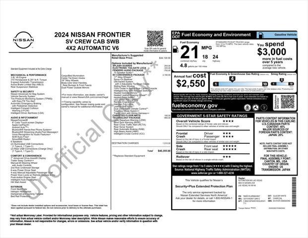 used 2024 Nissan Frontier car, priced at $31,373