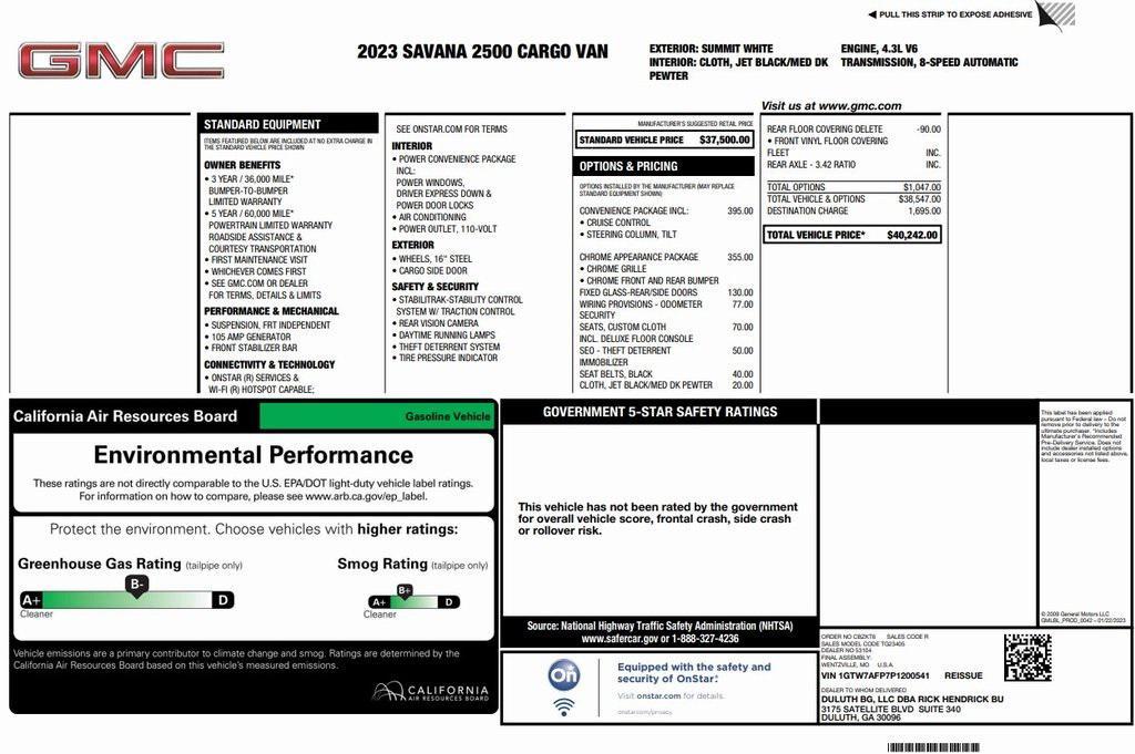 used 2023 GMC Savana 2500 car, priced at $27,673