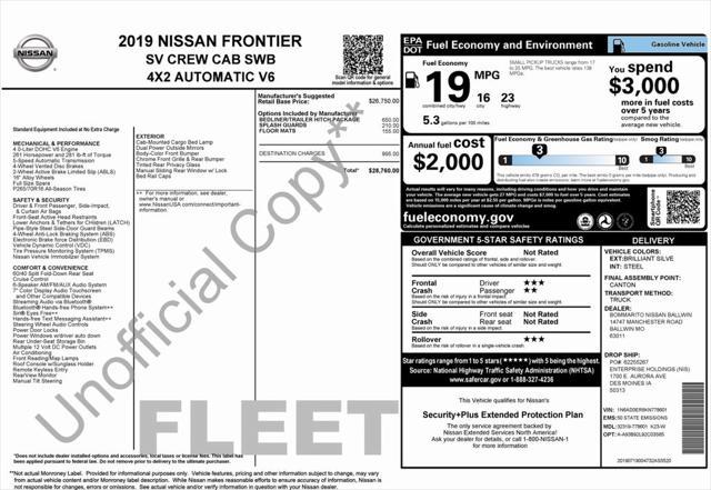 used 2019 Nissan Frontier car, priced at $17,873