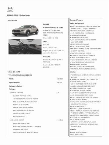 used 2023 Mazda CX-30 car, priced at $23,673