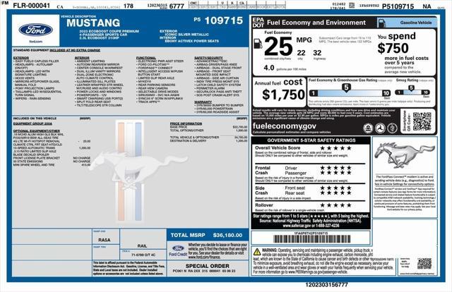 used 2023 Ford Mustang car, priced at $26,273