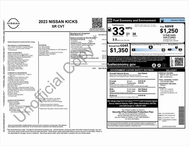 used 2023 Nissan Kicks car, priced at $19,873