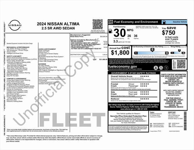 used 2024 Nissan Altima car, priced at $23,973