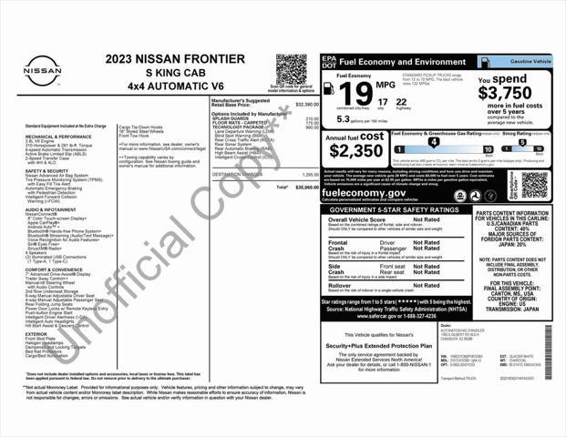 used 2023 Nissan Frontier car, priced at $26,473