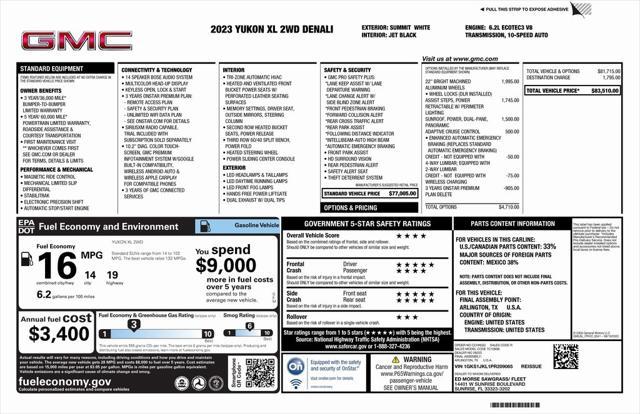 used 2023 GMC Yukon XL car, priced at $53,973