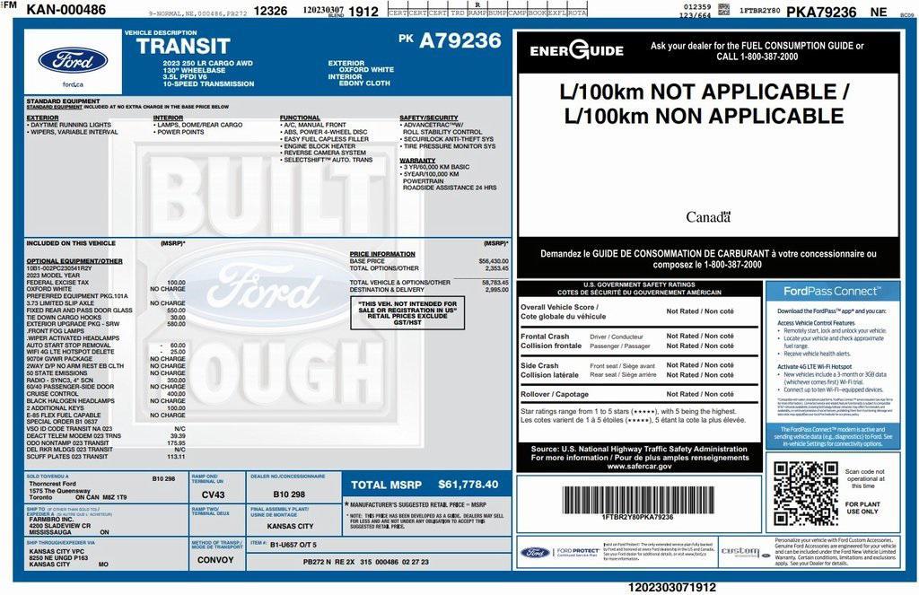 used 2023 Ford Transit-250 car, priced at $39,973