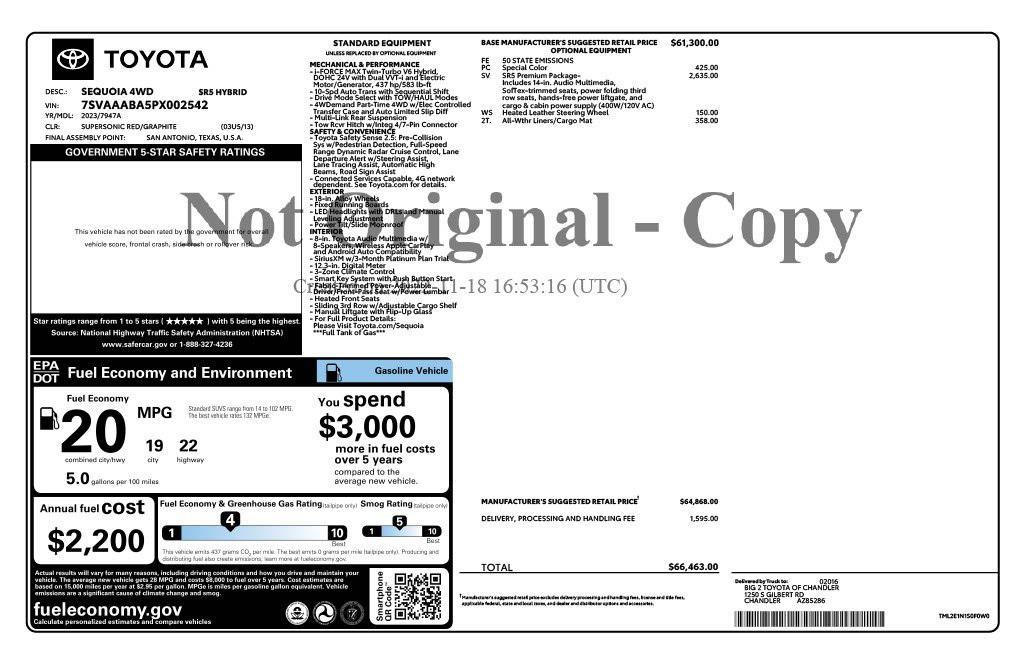 used 2023 Toyota Sequoia car, priced at $50,973