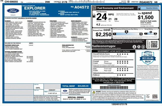 used 2024 Ford Explorer car, priced at $27,873
