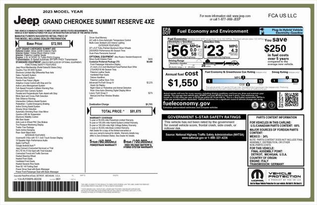 used 2023 Jeep Grand Cherokee 4xe car, priced at $43,975