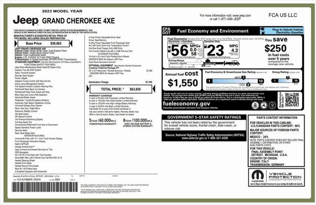 used 2023 Jeep Grand Cherokee 4xe car, priced at $31,975