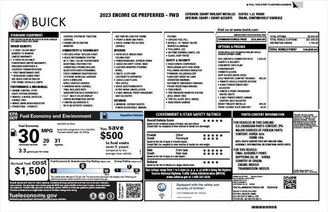 used 2023 Buick Encore GX car, priced at $18,873