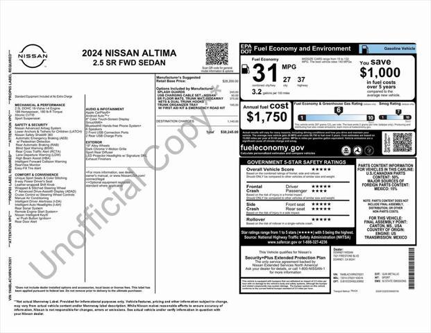 used 2024 Nissan Altima car, priced at $23,673