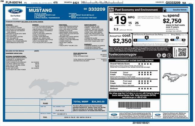 used 2016 Ford Mustang car, priced at $19,695