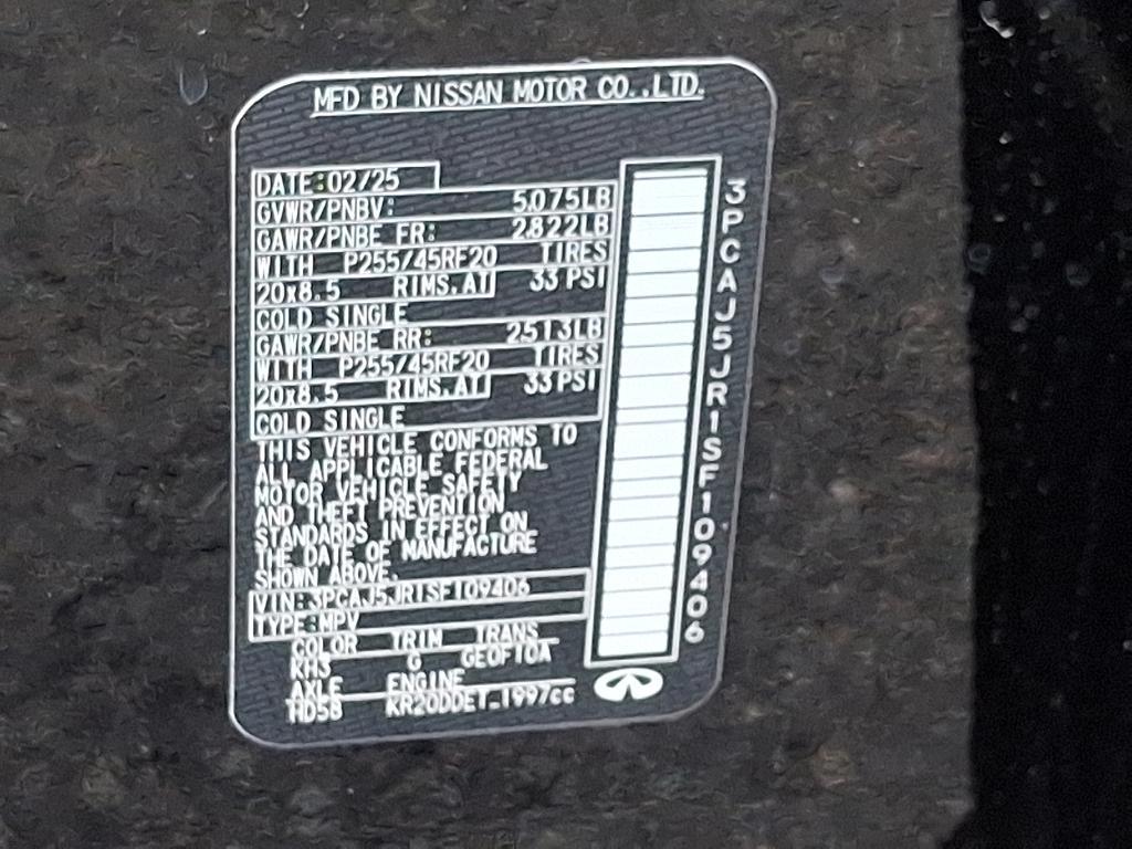 new 2025 INFINITI QX55 car, priced at $52,085