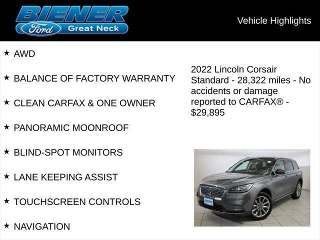 used 2022 Lincoln Corsair car, priced at $29,895