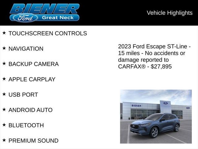 used 2023 Ford Escape car, priced at $27,495