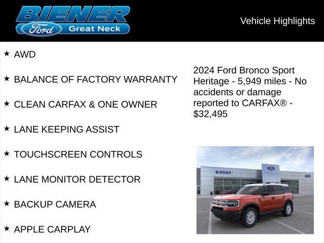 used 2024 Ford Bronco Sport car, priced at $31,495