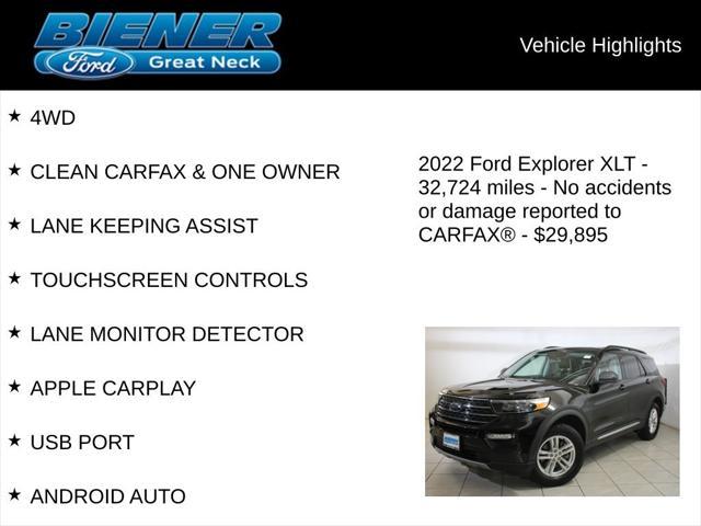 used 2022 Ford Explorer car, priced at $29,895