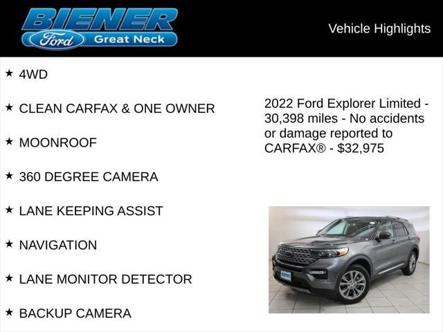 used 2022 Ford Explorer car, priced at $32,975