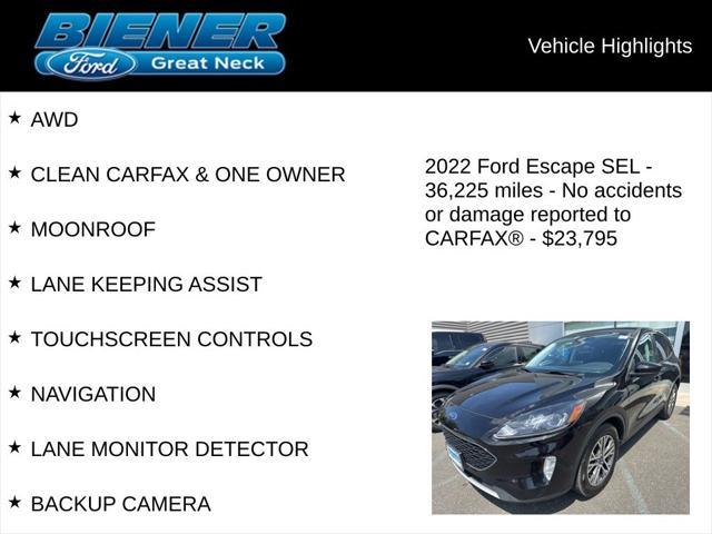 used 2022 Ford Escape car, priced at $23,795