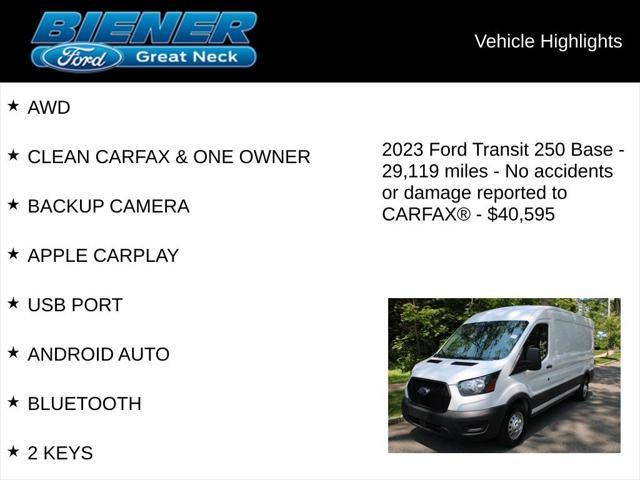 used 2023 Ford Transit-250 car, priced at $40,595