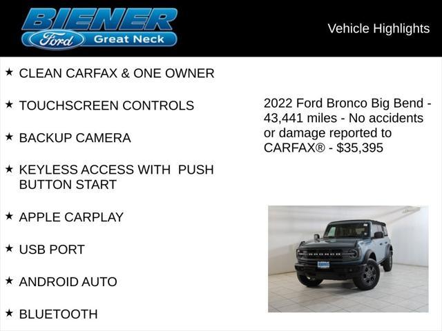 used 2022 Ford Bronco car, priced at $35,395