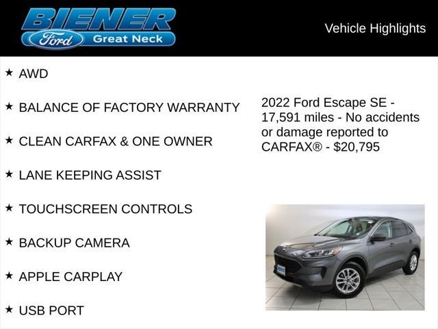 used 2022 Ford Escape car, priced at $20,795
