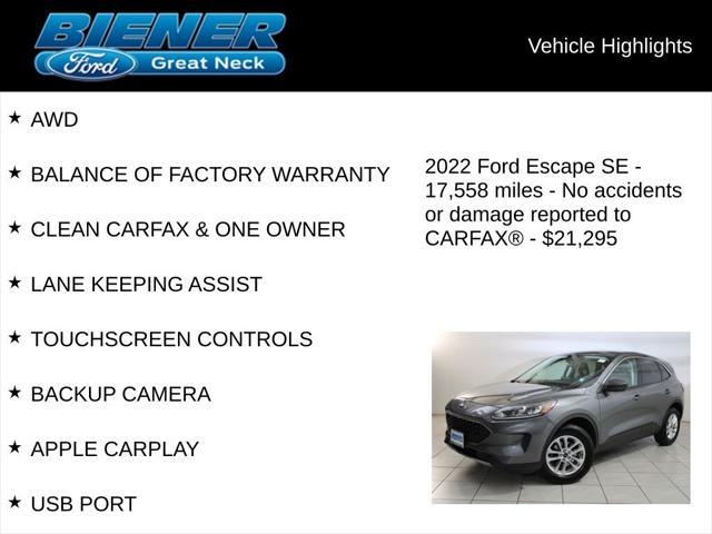 used 2022 Ford Escape car, priced at $20,895