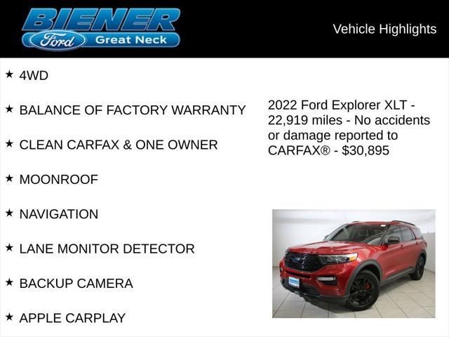 used 2022 Ford Explorer car, priced at $30,895
