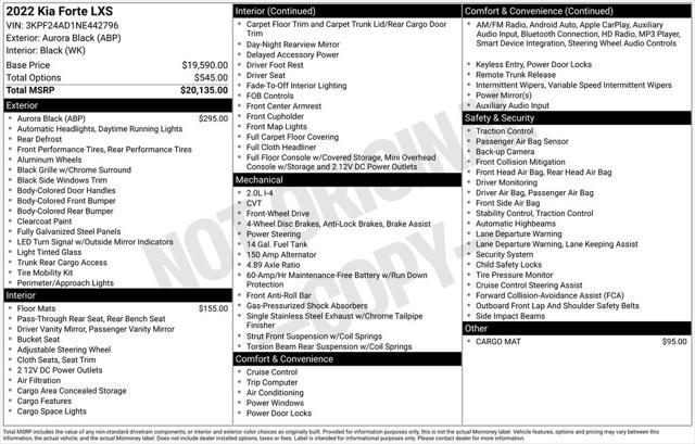 used 2022 Kia Forte car, priced at $18,061
