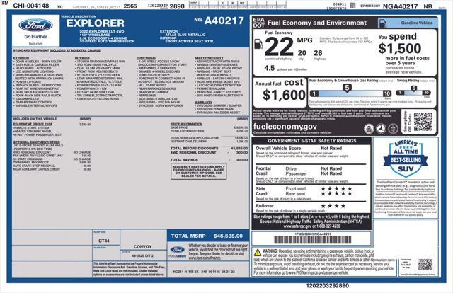 used 2022 Ford Explorer car, priced at $31,978