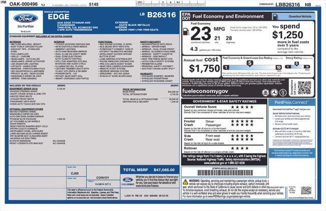 used 2020 Ford Edge car, priced at $20,093