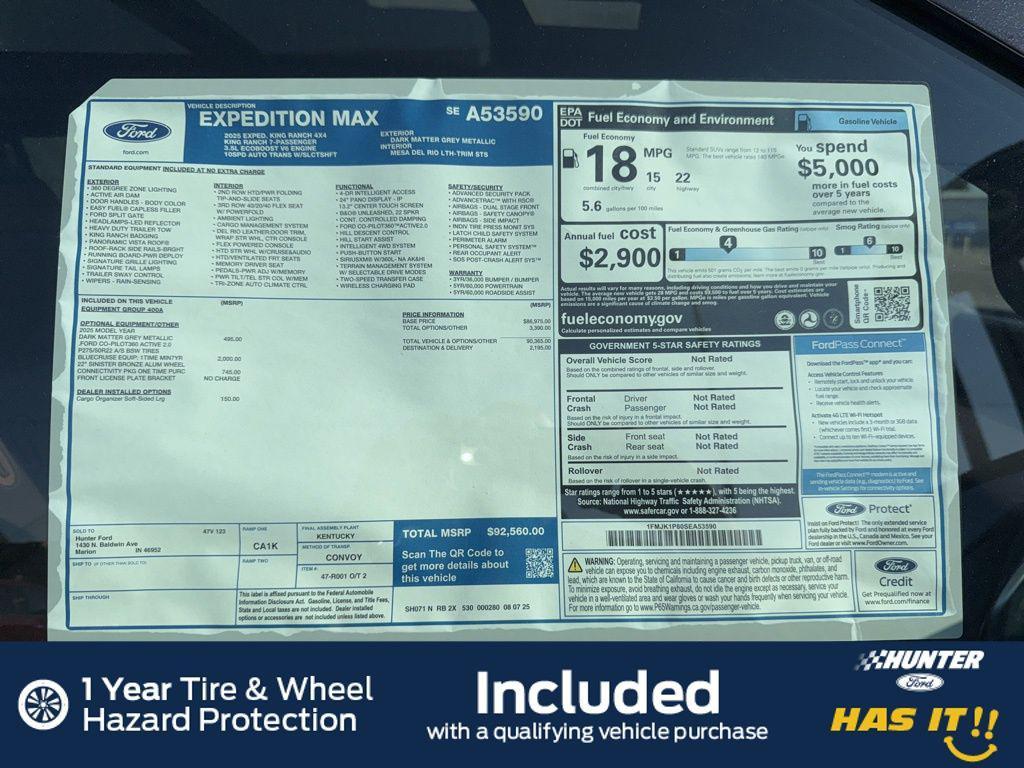 new 2025 Ford Expedition Max car, priced at $88,794