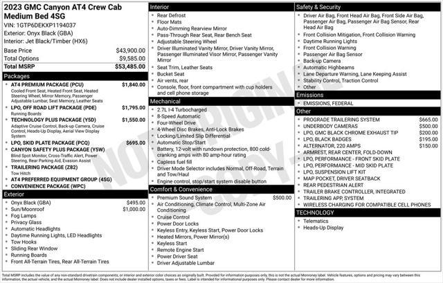 used 2023 GMC Canyon car, priced at $41,121