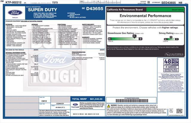 new 2025 Ford F-250 car, priced at $77,545