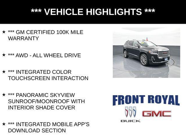 used 2023 GMC Acadia car, priced at $30,949