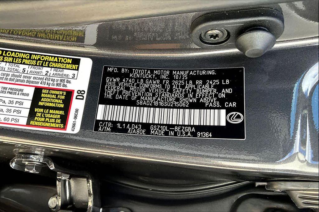 new 2025 Lexus ES 350 car, priced at $49,195