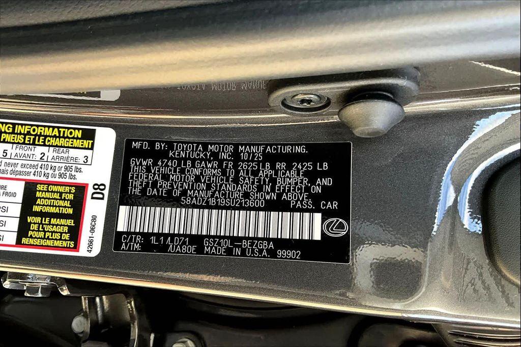 new 2025 Lexus ES 350 car, priced at $49,649