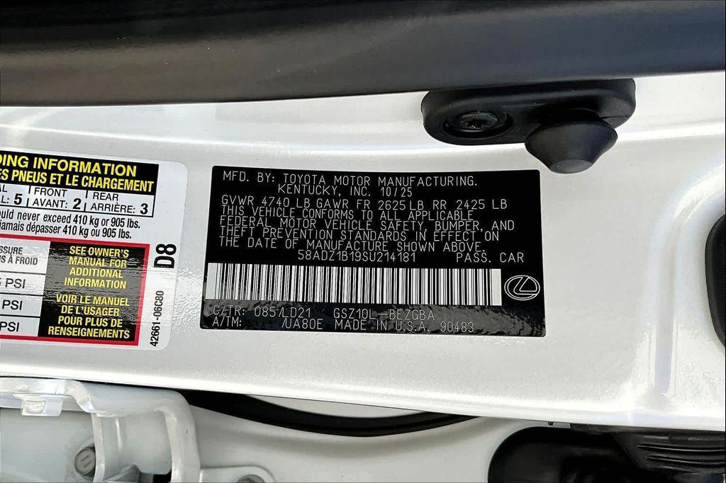 new 2025 Lexus ES 350 car, priced at $49,550