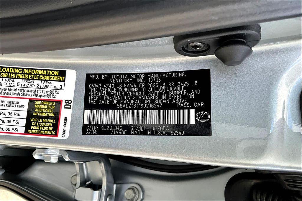 new 2025 Lexus ES 350 car, priced at $49,649